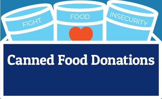 Canned Food Donations Accepted Here