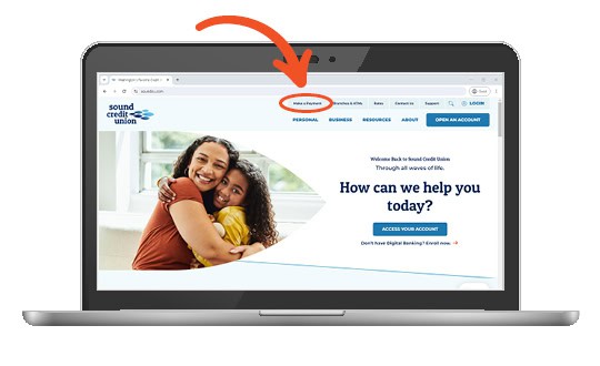 Click "Make a Payment" along the top utility menu