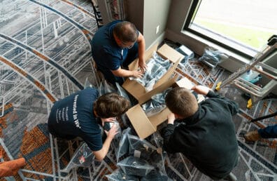 Sound employees volunteering during the Afternoon of Service.