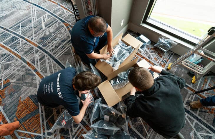 Sound employees volunteering during the Afternoon of Service.