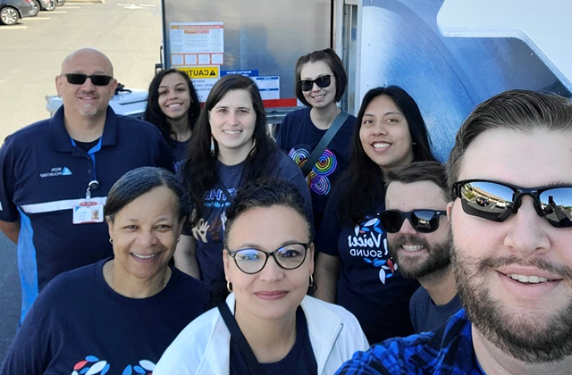 Sound employees volunteers at Shred Day