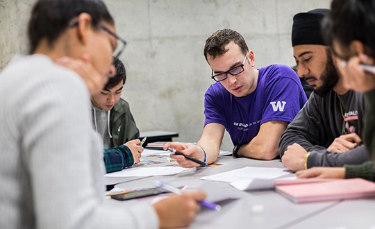UW students collaborating