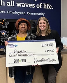 Save to Win winner, Gaysha.