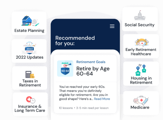 Retirement Score education dashboard